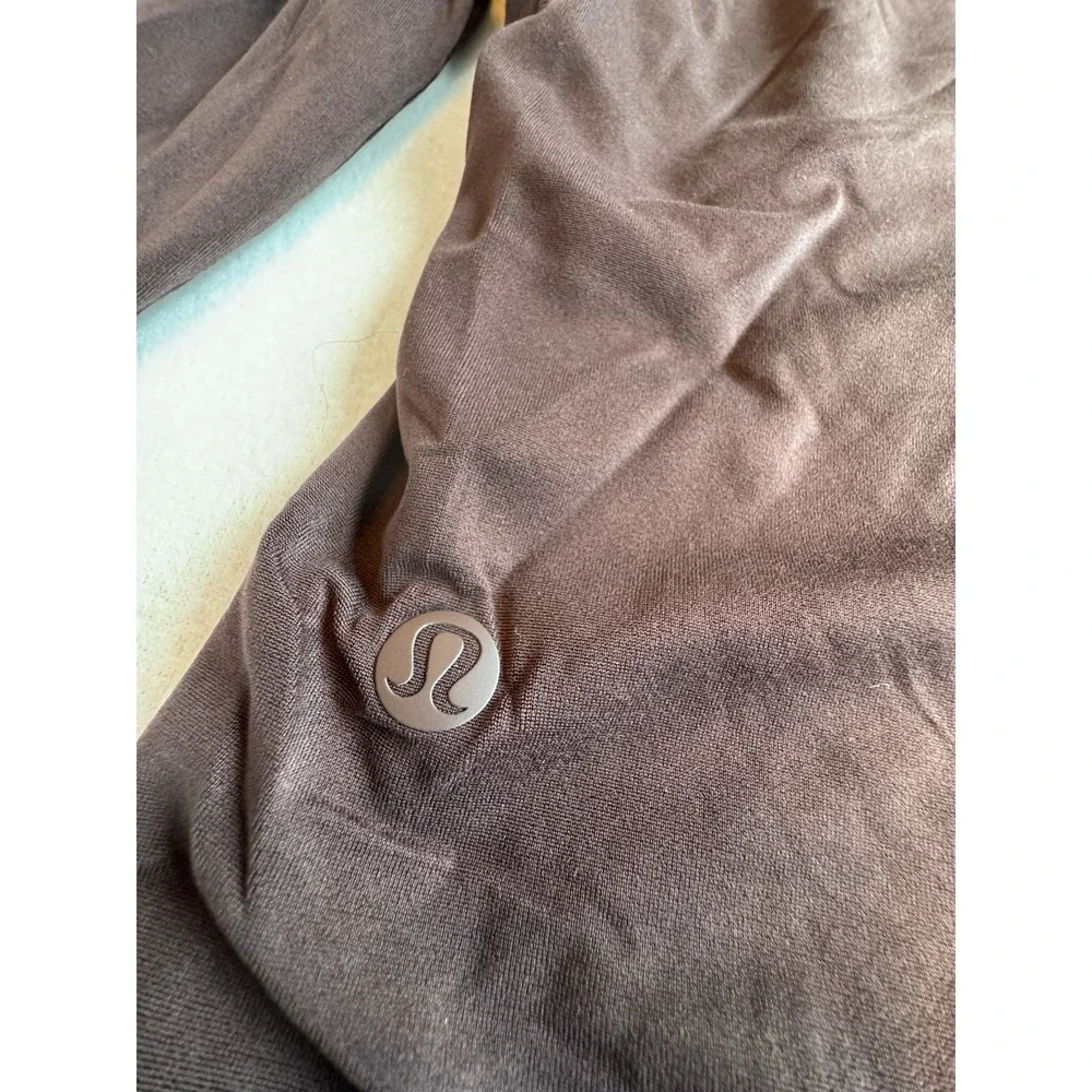Lululemon Wundermost Ultra Soft Nulu Square Neck Long Sleeve Bodysuit Brown SP